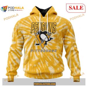 Custom Pittsburgh Penguins Retro Vintage Tie Dye NHL Shirt Hoodie 3D