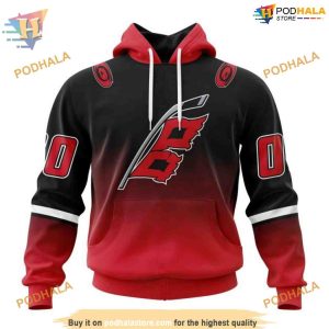 Custom Retro Gradient Design NHL Carolina Hurricanes Hoodie 3D Sweatshirt