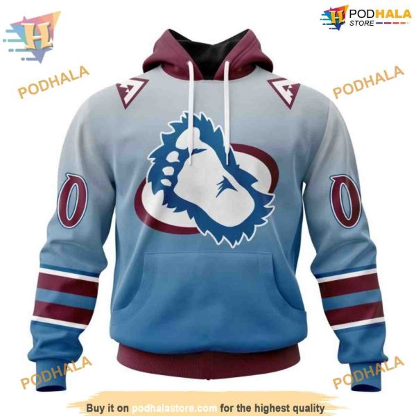 Custom Retro Gradient Design NHL Colorado Avalanche Hoodie 3D Sweatshirt