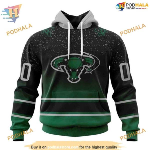 Custom Retro Gradient Design NHL Dallas Stars Hoodie 3D Shirt