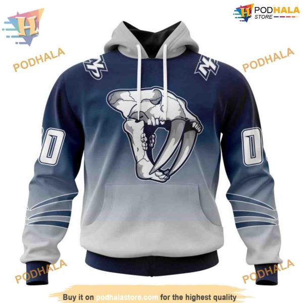 Custom Retro Gradient Design NHL Nashville Predators Hoodie 3D