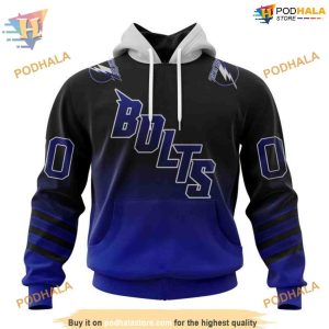 Custom Retro Gradient Design NHL Tampa Bay Lightning Hoodie 3D