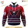 Custom Retro Gradient Design NHL Washington Capitals Hoodie 3D