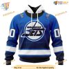 Custom Retro Gradient Design NHL Winnipeg Jets Hoodie 3D Shirt