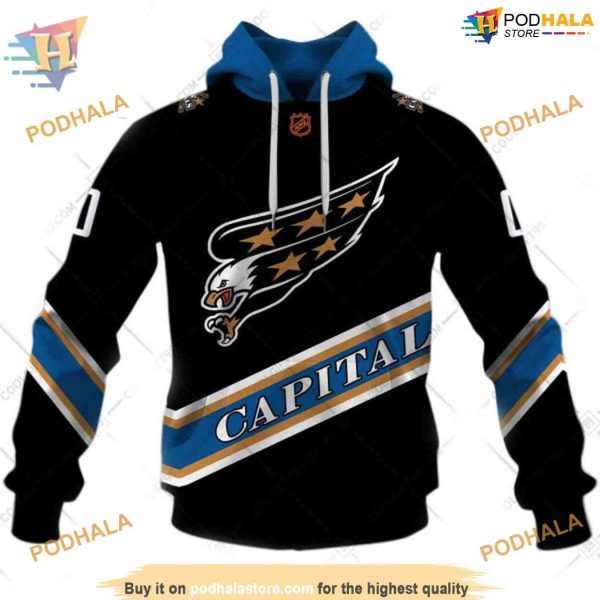 Custom Reverse Retro 2023 Style NHL Washington Capitals Hoodie 3D