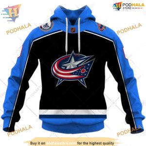 Custom Reverse Retro 2223 Style NHL Columbus Blue Jackets Hoodie 3D