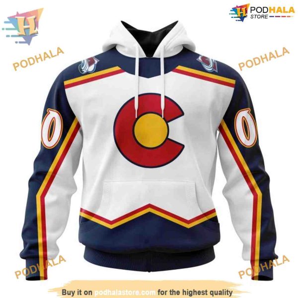 Custom Reverse Retro Kits 2023 NHL Colorado Avalanche Hoodie 3D Sweatshirt