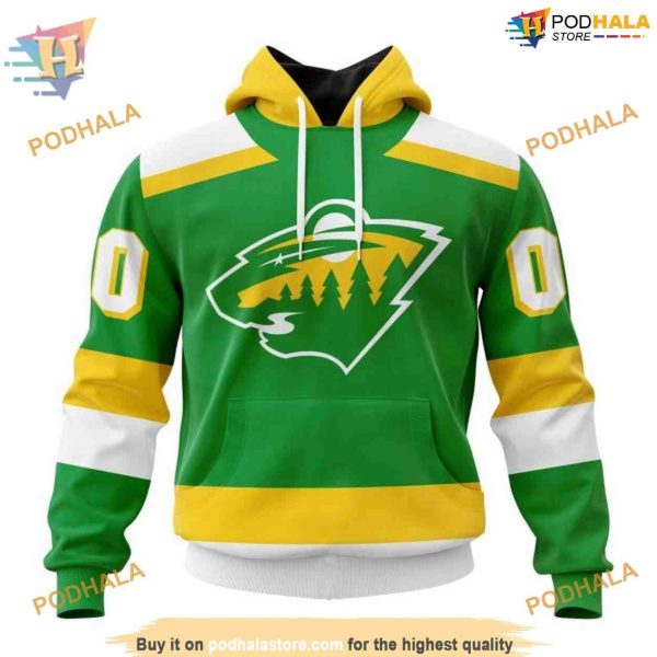 Custom Reverse Retro Kits 2023 NHL Minnesota Wild Hoodie 3D