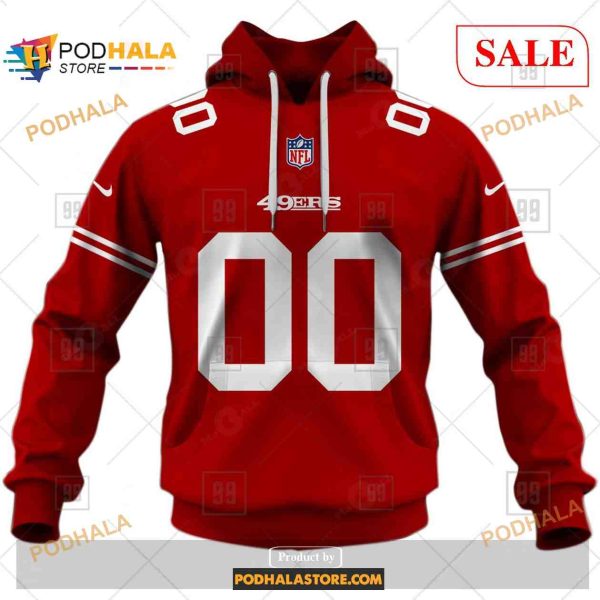 Custom San Francisco 49ers Home Shirt NFL Hoodie 3D