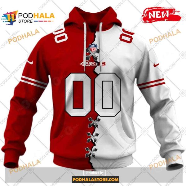 Custom San Francisco 49ers Mix Jersey Special Design Shirt NFL Hoodie 3D