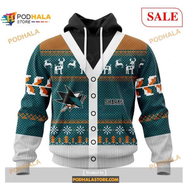 Custom San Jose Sharks Chrismas Season NHL Shirt Hoodie 3D