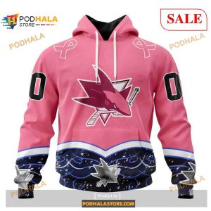 Custom San Jose Sharks Fights Cancer NHL Shirt Hoodie 3D