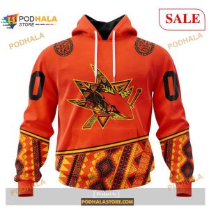 Custom San Jose Sharks National Day For Truth And Reconciliation NHL Hoodie 3D