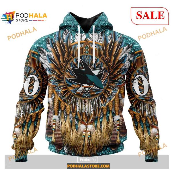 Custom San Jose Sharks Native Costume Design NHL Shirt Hoodie 3D