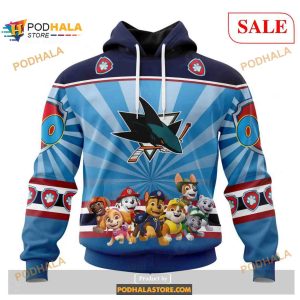 Custom San Jose Sharks Paw Patrol NHL Shirt Hoodie 3D