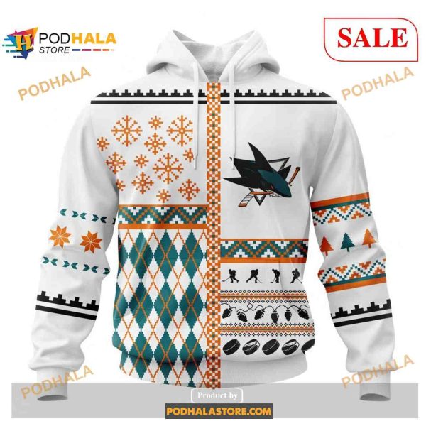 Custom San Jose Sharks Unisex Christmas NHL Shirt Hoodie 3D