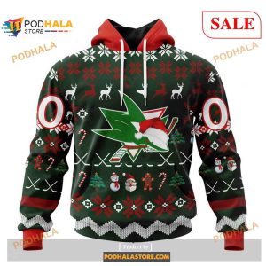 Custom San Jose Sharks Unisex Shirt Christmas NHL Hoodie 3D