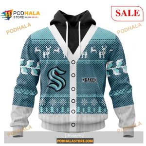 Custom Seattle Kraken Chrismas Season NHL Shirt Hoodie 3D