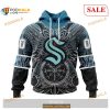 Custom Seattle Kraken Norse Viking Symbols NHL Shirt Hoodie 3D