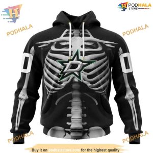 Custom Skeleton Costume For Halloween NHL Dallas Stars Hoodie 3D