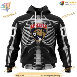 Custom Skeleton Costume For Halloween NHL Florida Panthers Hoodie 3D