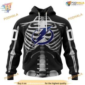 Custom Skeleton Costume For Halloween NHL Tampa Bay Lightning Hoodie 3D