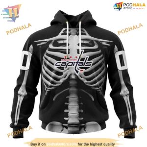 Custom Skeleton Costume For Halloween NHL Washington Capitals Hoodie 3D