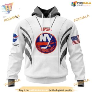 Custom Space Force NASA Astronaut Design NHL New York Islanders Hoodie 3D