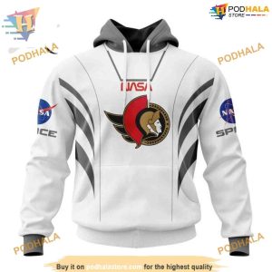 Custom Space Force NASA Astronaut Design NHL Ottawa Senators Hoodie 3D