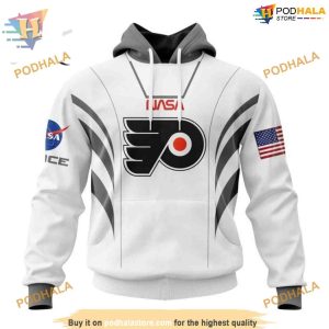 Custom Space Force NASA Astronaut Design NHL Philadelphia Flyers Hoodie 3D