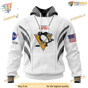 Custom Space Force NASA Astronaut Design NHL Pittsburgh Penguins Hoodie 3D