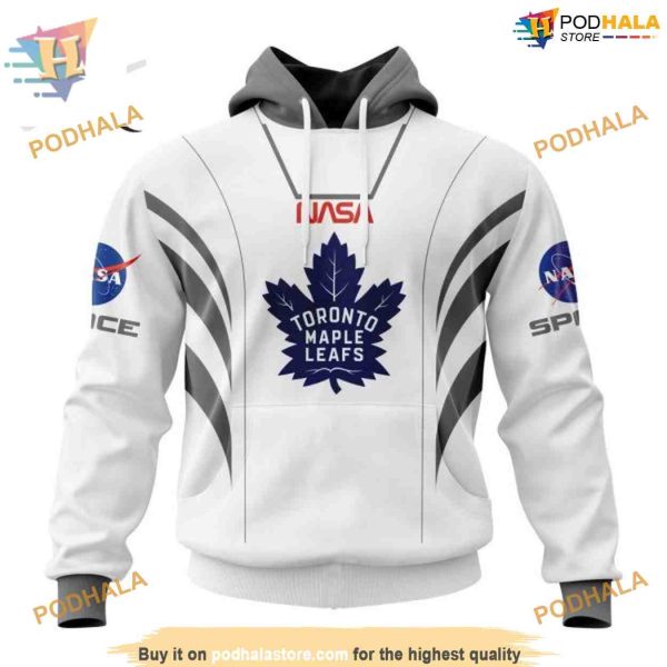 Custom Space Force NASA Astronaut Design NHL Toronto Maple Leafs Hoodie 3D