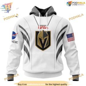 Custom Space Force NASA Astronaut Design NHL Vegas Golden Knights Hoodie 3D