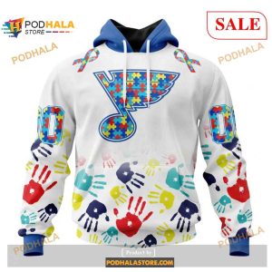 Custom St Louis Blues Autism Awareness Design NHL Shirt Hoodie 3D