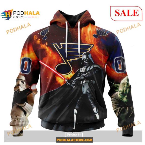 Custom St Louis Blues Design X Star War NHL Shirt Hoodie 3D