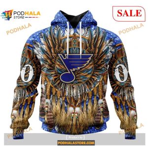 Custom St Louis Blues Native Costume Design NHL Shirt Hoodie 3D