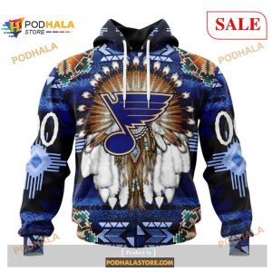 Custom St Louis Blues Native Costume NHL Shirt Hoodie 3D