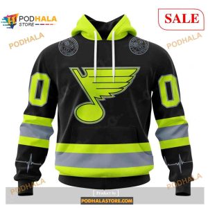 Custom St Louis Blues Unisex FireFighter Uniforms Color NHL Shirt Hoodie 3D