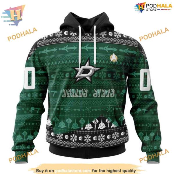 Custom Star Trek Design NHL Dallas Stars Hoodie 3D Shirt