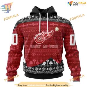 Custom Star Trek Design NHL Detroit Red Wings Hoodie 3D