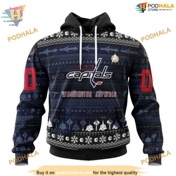 Custom Star Trek Design NHL Washington Capitals Hoodie 3D