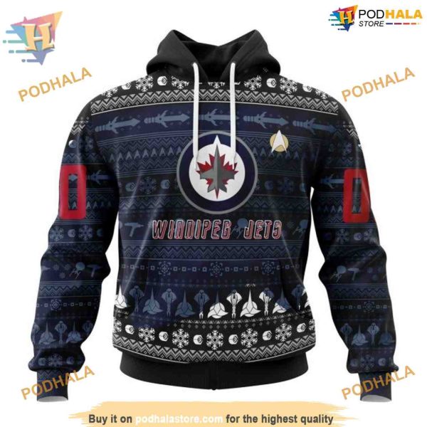 Custom Star Trek Design NHL Winnipeg Jets Hoodie 3D Shirt