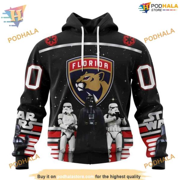 Custom Star Wars Design May The 4th Be With You NHL Florida Panthers Hoodie 3D