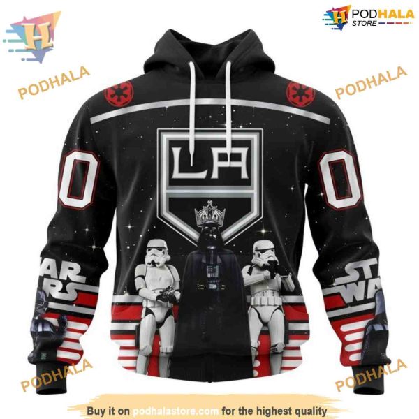 Custom Star Wars Design May The 4th Be With You NHL Los Angeles Kings Hoodie 3D