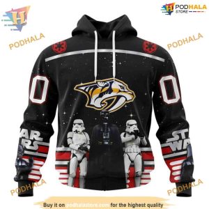 Custom Star Wars Design May The 4th Be With You NHL Nashville Predators Hoodie 3D