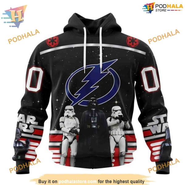 Custom Star Wars Design May The 4th Be With You NHL Tampa Bay Lightning Hoodie 3D