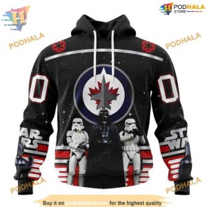 Custom Star Wars Design May The 4th Be With You NHL Winnipeg Jets Hoodie 3D