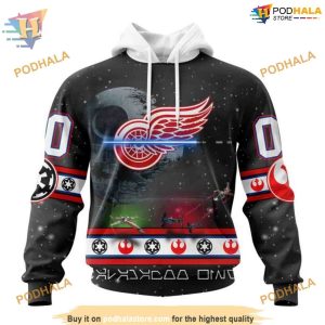 Custom Star Wars Design NHL Detroit Red Wings Hoodie 3D