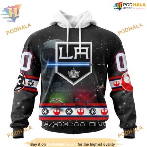 Custom Star Wars Design NHL Los Angeles Kings Hoodie 3D