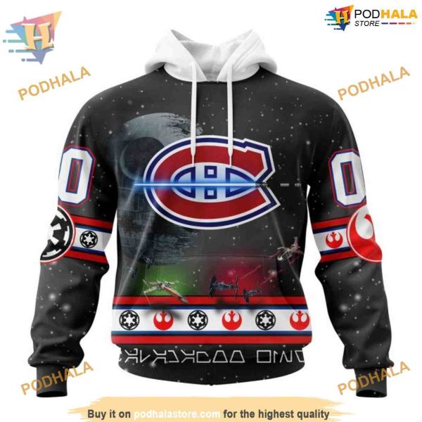 Custom Star Wars Design NHL Montreal Canadiens Hoodie 3D